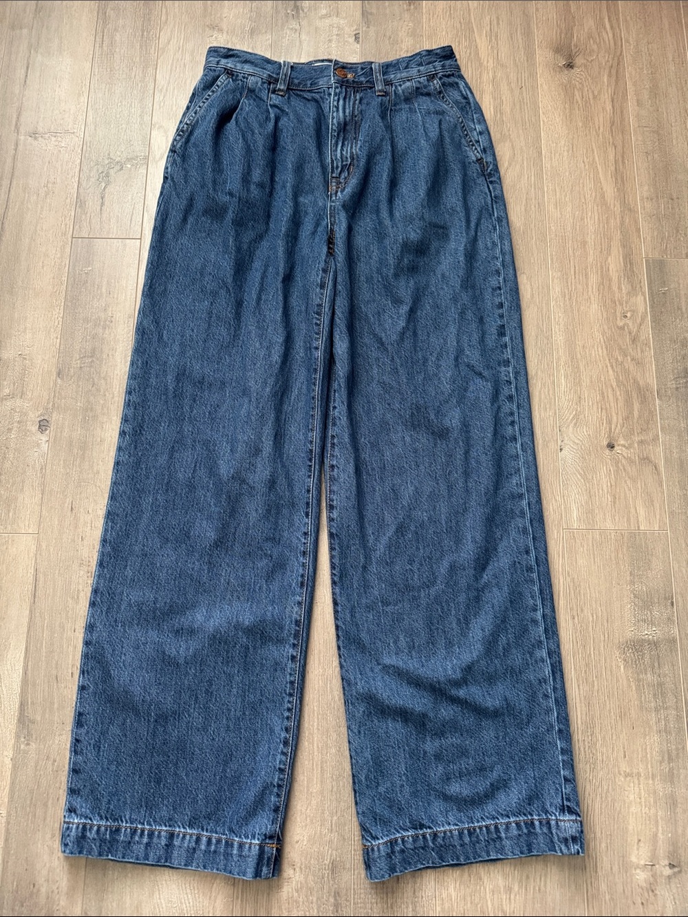 Madewell women baggy straight Wide-Leg Jeans